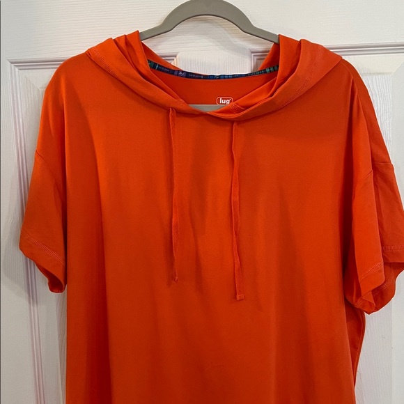 Lug orange short sleeve coupe hooded top size large - Picture 3 of 4